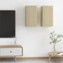 Mueble de TV 2 uds madera contrachapada roble 30,5x30x60 cm de vidaXL, Muebles TV - Ref: Foro24-803333, Precio: 71,75 €, Desc...