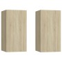 TV-Schrank 2 Stück Eichensperrholz 30,5x30x60 cm von vidaXL, TV-Möbel - Ref: Foro24-803333, Preis: 73,00 €, Rabatt: %