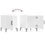 Mesita de noche madera de ingeniería blanco brillo 40x40x50 cm by , Nightstands - Ref: Foro24-827568, Price: 30,07 €, Discoun...