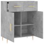 Aparador de madera de ingeniería gris hormigón 69,5x34x90 cm by , Sideboards - Ref: Foro24-827968, Price: 83,31 €, Discount: %