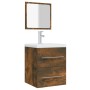 Armario de baño con espejo color roble ahumado 41x38,5x48 cm by , Bathroom furniture - Ref: Foro24-820469, Price: 47,89 €, Di...