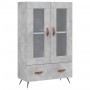 Aparador alto madera de ingeniería gris hormigón 69,5x31x115 cm von , Sideboards - Ref: Foro24-828272, Preis: 84,83 €, Rabatt: %