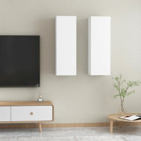 TV-Möbel 2 Stück Sperrholz weiß 30,5x30x90 cm von vidaXL, TV-Möbel - Ref: Foro24-803345, Preis: 96,09 €, Rabatt: %