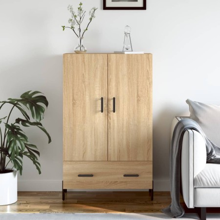 Aparador alto madera de ingeniería roble Sonoma 69,5x31x115 cm by , Sideboards - Ref: Foro24-828247, Price: 102,52 €, Discoun...