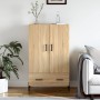 Aparador alto madera de ingeniería roble Sonoma 69,5x31x115 cm by , Sideboards - Ref: Foro24-828247, Price: 102,52 €, Discoun...