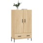 Aparador alto madera de ingeniería roble Sonoma 69,5x31x115 cm by , Sideboards - Ref: Foro24-828247, Price: 102,52 €, Discoun...