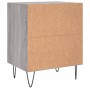 Mesita de noche 2 uds madera ingeniería gris Sonoma 40x30x50 cm by , Nightstands - Ref: Foro24-826793, Price: 54,06 €, Discou...