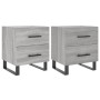 Mesitas noche 2 uds madera ingeniería gris Sonoma 40x35x47,5 cm