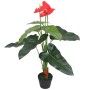 Planta de anturio artificial con maceta 90 cm roja y amarilla von , Künstliche Flora - Ref: Foro24-244447, Preis: 46,19 €, Ra...