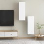 Muebles para TV 2 uds madera contrachapada blanco 30,5x30x90 cm de vidaXL, Muebles TV - Ref: Foro24-803345, Precio: 99,81 €, ...
