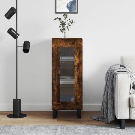Aparador madera de ingeniería roble ahumado 34,5x34x90 cm by , Sideboards - Ref: Foro24-828825, Price: 62,71 €, Discount: %