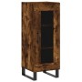 Aparador madera de ingeniería roble ahumado 34,5x34x90 cm by , Sideboards - Ref: Foro24-828825, Price: 62,71 €, Discount: %