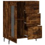 Aparador de madera de ingeniería roble ahumado 69,5x34x90 cm von , Sideboards - Ref: Foro24-828065, Preis: 101,89 €, Rabatt: %