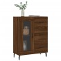 Aparador de madera de ingeniería marrón roble 69,5x34x90 cm by , Sideboards - Ref: Foro24-828067, Price: 102,64 €, Discount: %