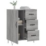 Aparador de madera de ingeniería gris Sonoma 69,5x34x90 cm by , Sideboards - Ref: Foro24-827914, Price: 93,35 €, Discount: %