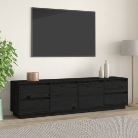 Mueble de TV madera maciza de pino negro 176x37x47,5 cm von , TV-Möbel - Ref: Foro24-814323, Preis: 254,18 €, Rabatt: %
