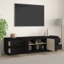 Mueble de TV madera maciza de pino negro 176x37x47,5 cm von , TV-Möbel - Ref: Foro24-814323, Preis: 254,18 €, Rabatt: %