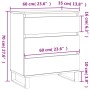 Aparador de madera contrachapada gris Sonoma 60x35x70 cm de , Aparadores - Ref: Foro24-827194, Precio: 74,97 €, Descuento: %