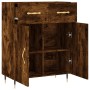 Aparador de madera de ingeniería roble ahumado 69,5x34x90 cm von , Sideboards - Ref: Foro24-827961, Preis: 83,85 €, Rabatt: %
