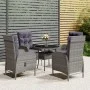 5-piece synthetic rattan garden bistro set in gray color. by vidaXL, Garden sets - Ref: Foro24-3058550, Price: 671,67 €, Disc...