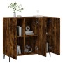 Aparador de madera de ingeniería roble ahumado 90x34x80 cm by , Sideboards - Ref: Foro24-828129, Price: 91,09 €, Discount: %