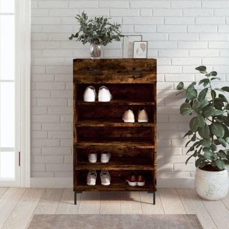Zapatero madera de ingeniería roble ahumado 60x35x105 cm by , Closets and storage - Ref: Foro24-829617, Price: 76,71 €, Disco...