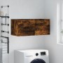 Armario de pared madera ingeniería roble ahumado 80x36,5x35 cm de , Taquillas y armarios de almacenamiento - Ref: Foro24-8300...