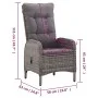 5-piece synthetic rattan garden bistro set in gray color. by vidaXL, Garden sets - Ref: Foro24-3058550, Price: 671,67 €, Disc...