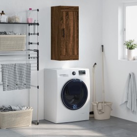 Armario de pared madera ingeniería marrón roble 34,5x34x90 cm by , Sideboards - Ref: Foro24-830531, Price: 50,14 €, Discount: %