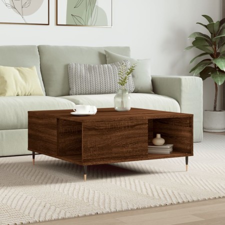 Mesa de centro madera contrachapada roble marrón 80x80x36,5 cm by , Coffee table - Ref: Foro24-830779, Price: 74,14 €, Discou...