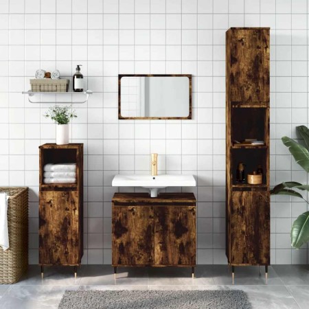 Armario de baño madera de ingeniería roble ahumado 58x33x60 cm von , Badezimmermöbel - Ref: Foro24-831577, Preis: 56,62 €, Ra...
