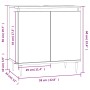 Armario de baño madera de ingeniería roble ahumado 58x33x60 cm