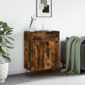 Aparador de madera de ingeniería roble ahumado 69,5x34x90 cm by , Sideboards - Ref: Foro24-827977, Price: 83,20 €, Discount: %