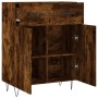 Aparador de madera de ingeniería roble ahumado 69,5x34x90 cm de , Aparadores - Ref: Foro24-827977, Precio: 83,11 €