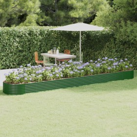 Jardinera arriate acero recubrimiento polvo verde 544x100x36 cm von , Töpfe und Pflanzgefäße - Ref: Foro24-319013, Preis: 146...