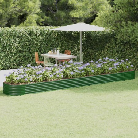 Jardinera arriate acero recubrimiento polvo verde 544x100x36 cm von , Töpfe und Pflanzgefäße - Ref: Foro24-319013, Preis: 146...