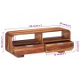 Mueble de TV madera maciza de acacia 110x30x40 cm de , Almacenamiento para CD y DVD - Ref: Foro24-351784, Precio: 233,94 €, D...