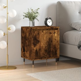 Mesita de noche madera de ingeniería roble ahumado 40x30x50 cm by , Nightstands - Ref: Foro24-826822, Price: 35,86 €, Discoun...