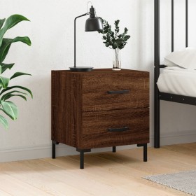 Mesita de noche madera de ingeniería roble marrón 40x35x47,5 cm de , Mesitas de noche - Ref: Foro24-827322, Precio: 51,05 €, ...