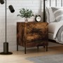 Mesita de noche madera ingeniería roble ahumado 40x35x47,5 cm by , Nightstands - Ref: Foro24-827334, Price: 53,05 €, Discount: %