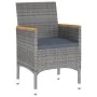 3-teiliges Garten-Essset aus grauem synthetischem Rattan von vidaXL, Gartensets - Ref: Foro24-3058467, Preis: 194,36 €, Rabat...