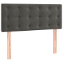 Cama box spring con colchón terciopelo gris oscuro 80x200 cm