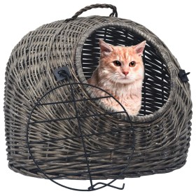 Transportín para gatos sauce natural gris 45x35x35 cm von , Transportboxen und Boxen für Haustiere - Ref: Foro24-170904, Prei...