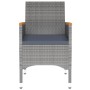3-teiliges Garten-Essset aus grauem synthetischem Rattan von vidaXL, Gartensets - Ref: Foro24-3058467, Preis: 195,91 €, Rabat...