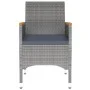 3-teiliges Garten-Essset aus grauem synthetischem Rattan von vidaXL, Gartensets - Ref: Foro24-3058467, Preis: 194,36 €, Rabat...