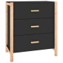 Aparador de madera contrachapada negro 62x38x70 cm by , Sideboards - Ref: Foro24-345673, Price: 101,59 €, Discount: %