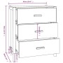 Aparador de madera contrachapada negro 62x38x70 cm by , Sideboards - Ref: Foro24-345673, Price: 101,59 €, Discount: %