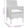 3-teiliges Garten-Essset aus grauem synthetischem Rattan von vidaXL, Gartensets - Ref: Foro24-3058467, Preis: 195,91 €, Rabat...