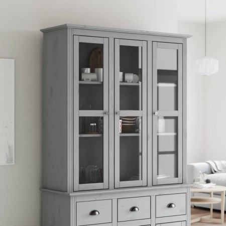 Armario con puertas de vidrio BODO madera maciza pino gris by , Sideboards - Ref: Foro24-355079, Price: 276,23 €, Discount: %