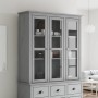 Armario con puertas de vidrio BODO madera maciza pino gris by , Sideboards - Ref: Foro24-355079, Price: 276,23 €, Discount: %